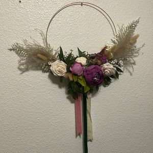 Homemade Faux Flower Hanging Decor